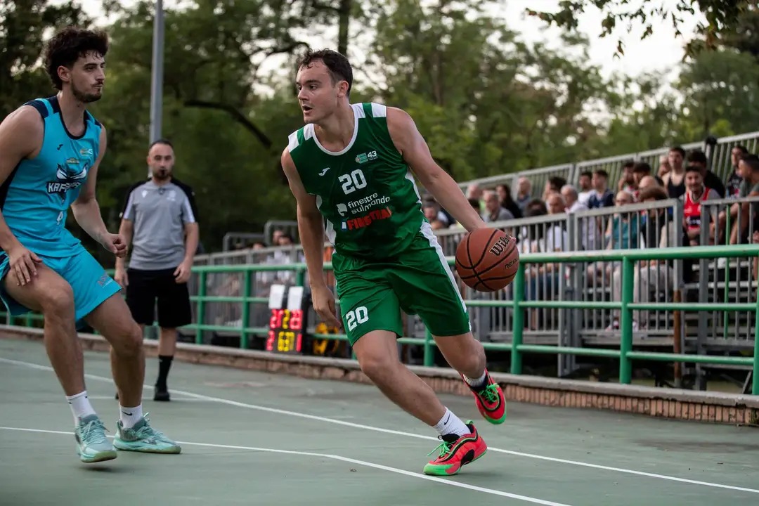 Marco Morini playing basketball